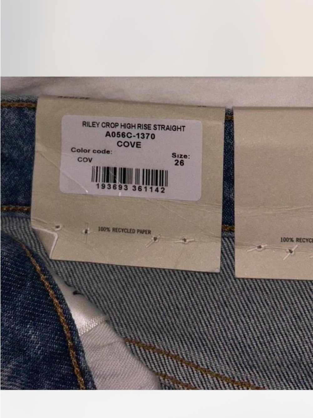 Agolde Riley High Rise Straight Crop Jeans - Picture 3 of 4